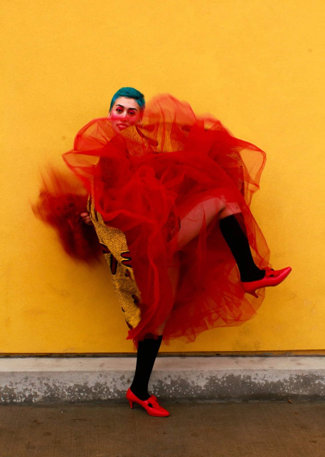 In addition to the photography, I also made the dress and styled the wig.
