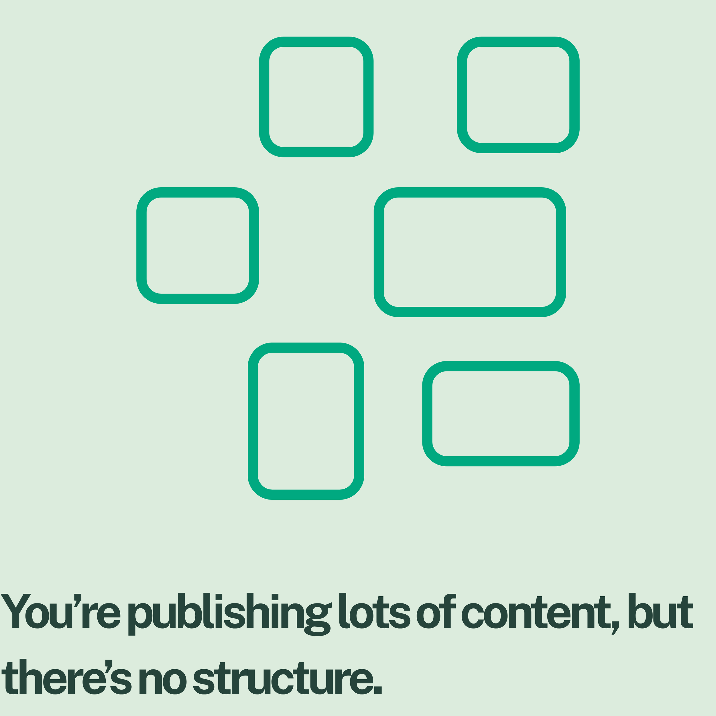 Content that lacks structure