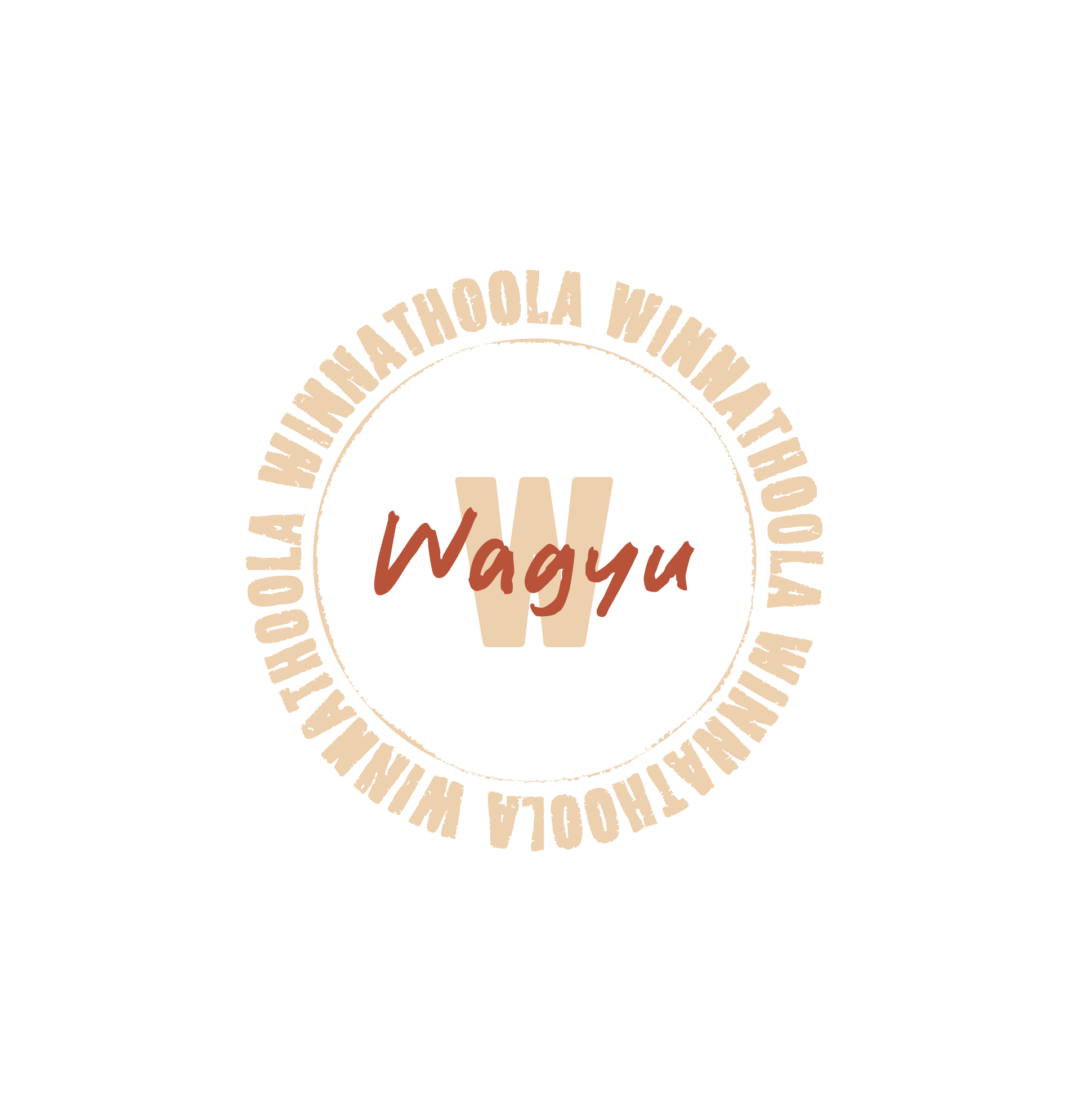Winnathoola Wagyu reversed logo badge