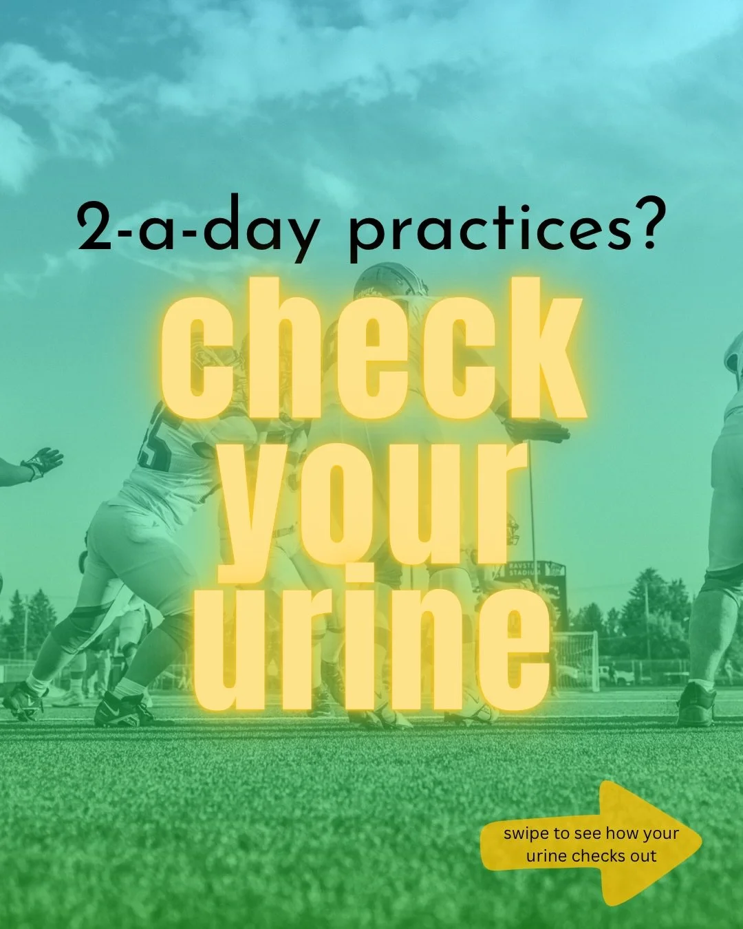 2-a-days put a massive fluid and thermal load on the body. Sweat rates during double sessions in late-summer heat frequently reach 1.5 to 2.0 liters per hour, making hydration a key factor in safety and performance.

Checking your urine color first t