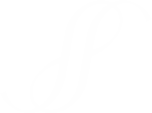 White cursive letter 'S' on a black background.