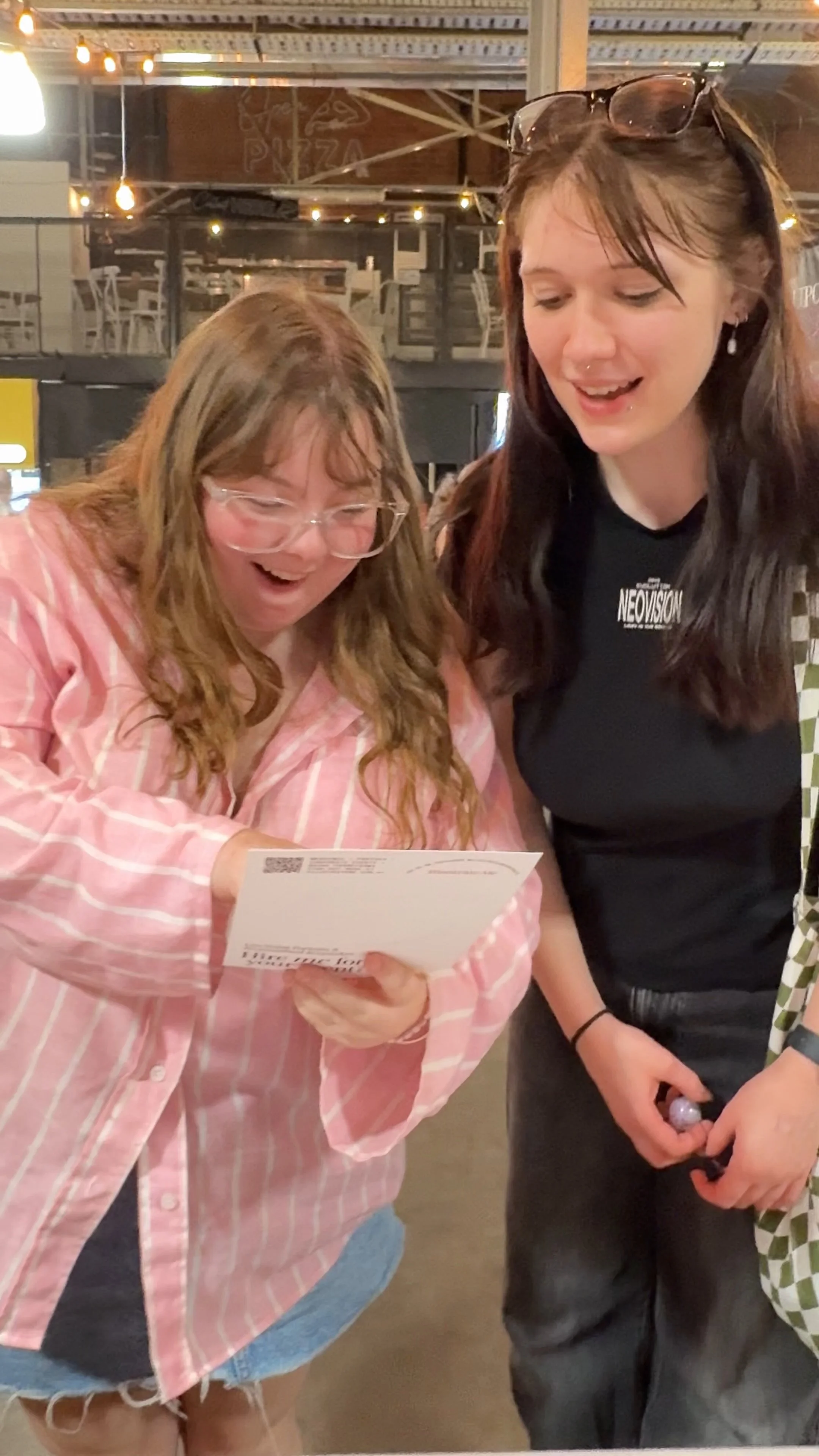 2 Women reacting with surprise and delight to their event illustrations