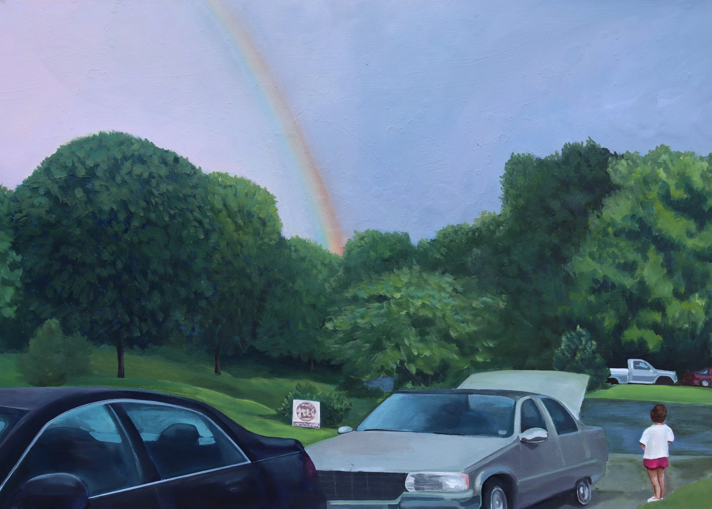 "Rainbow" 24"x36" Acrylic on wood, 2026