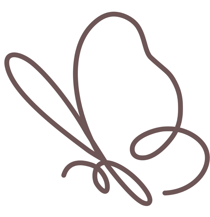 Simple line drawing of a butterfly with large wings and a small body.