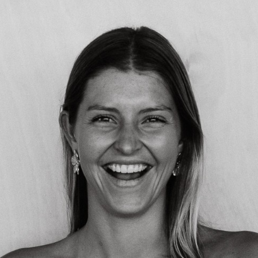 Black and white photo of a Charlotte Lerpiniere. Founder and Managing Director of BRANDID MEDIA GROUP