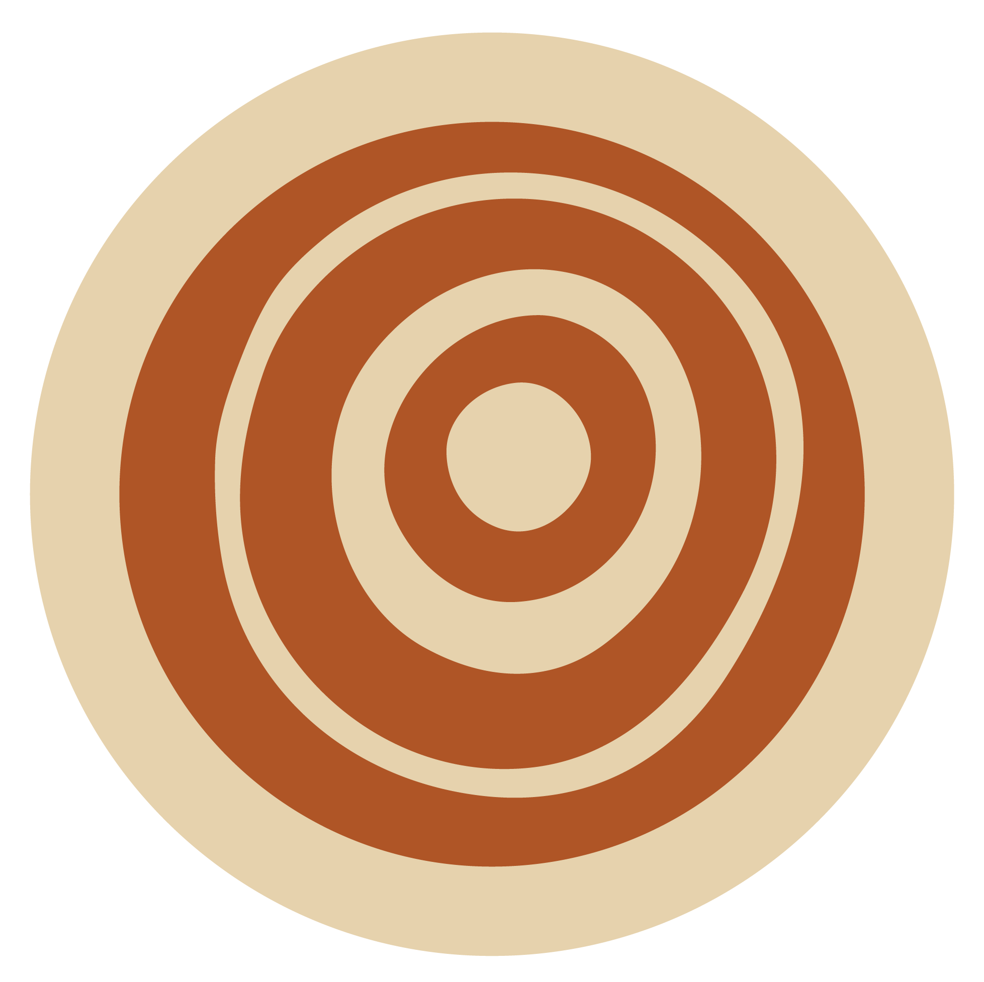 Target radar screen with concentric circles in shades of beige and brown.