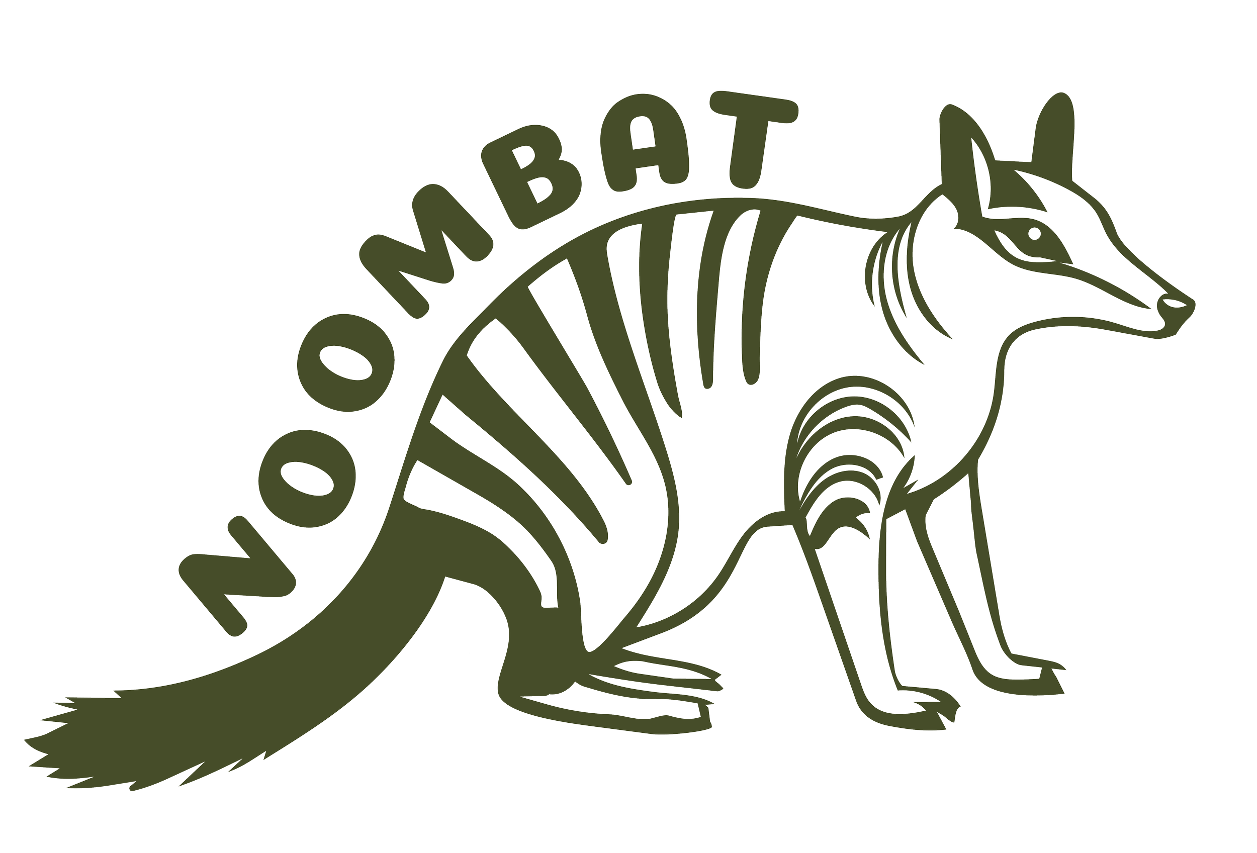 Stylized logo of a dinosaur with the word 'OBDONAB' incorporated into its design.