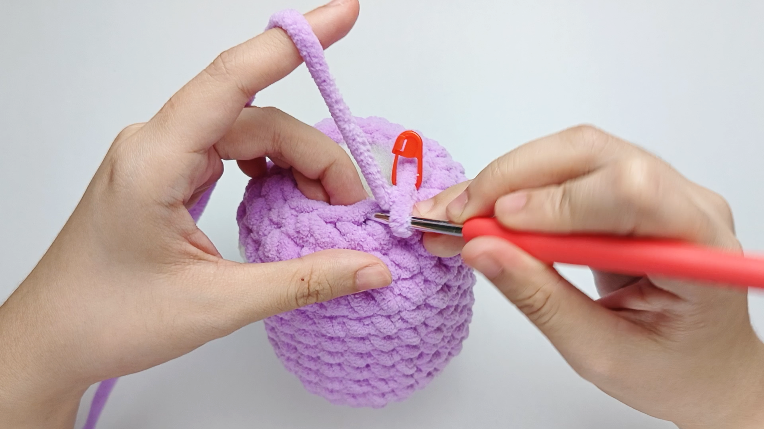 Hook back in: Insert your hook into the next stitch.