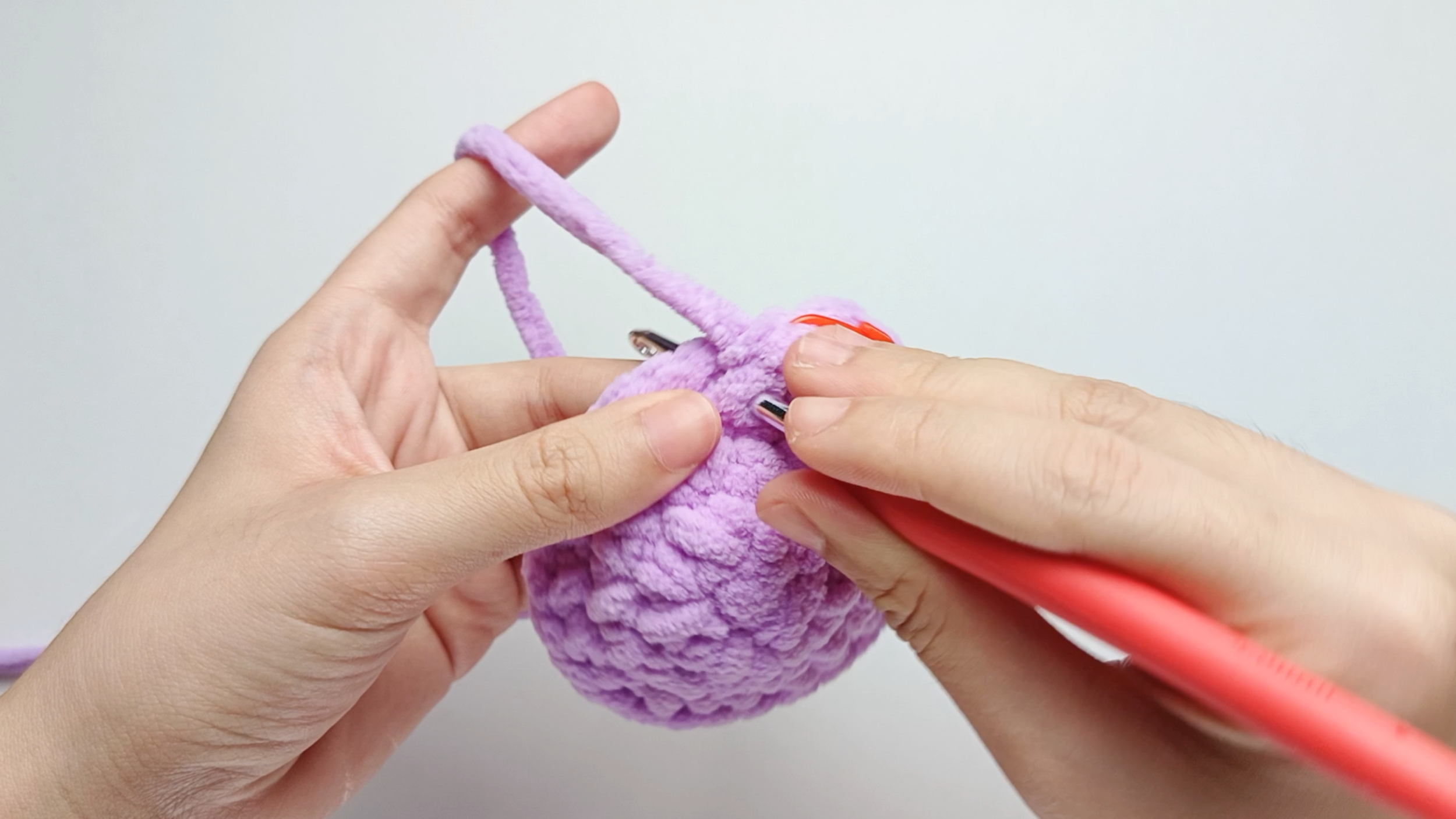 Hook back in: Insert your hook into the next stitch.