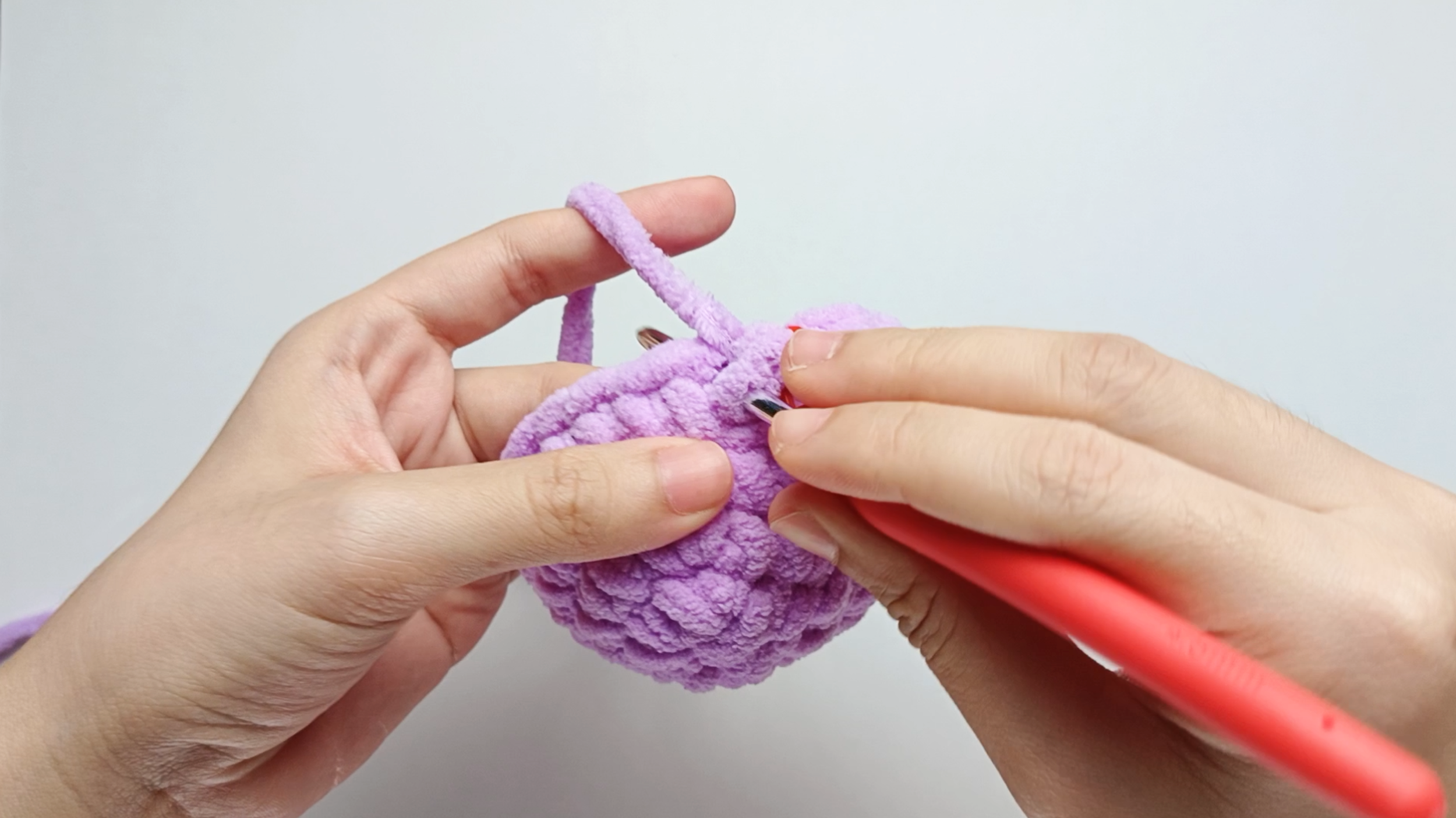 Hook back in: Insert your hook into the next stitch.
