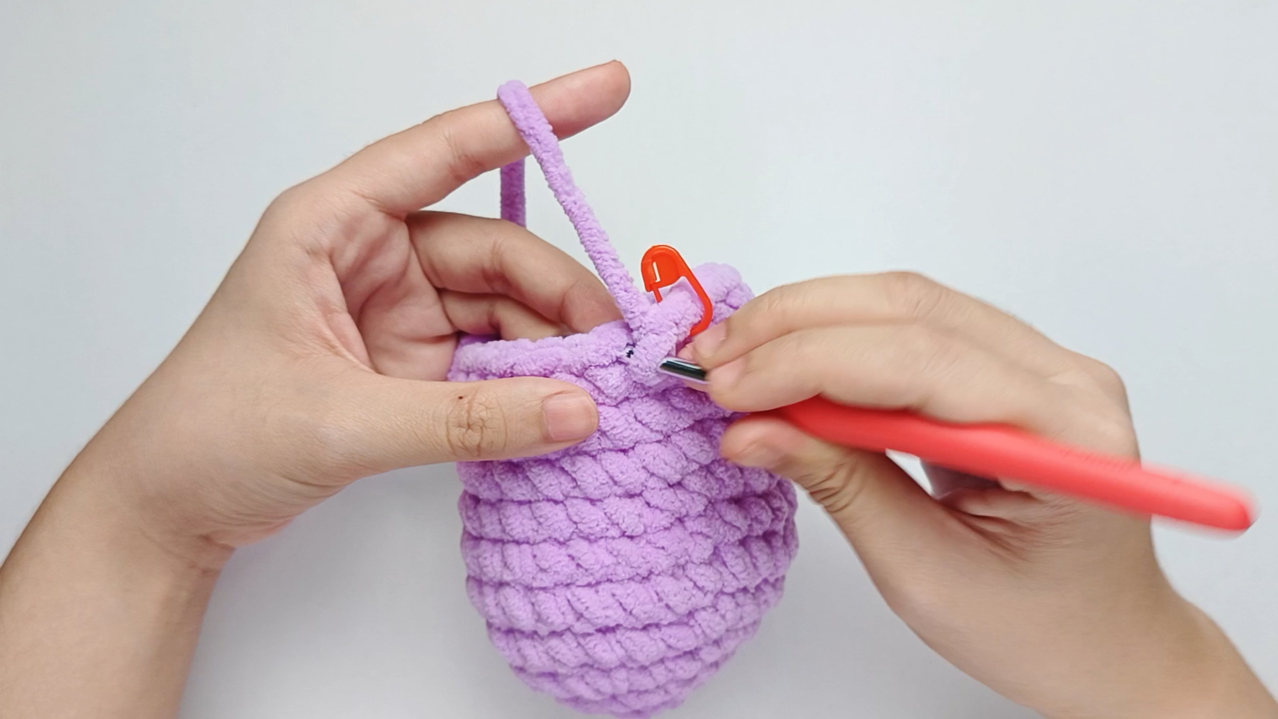 Hook back in: Insert your hook into the next stitch.