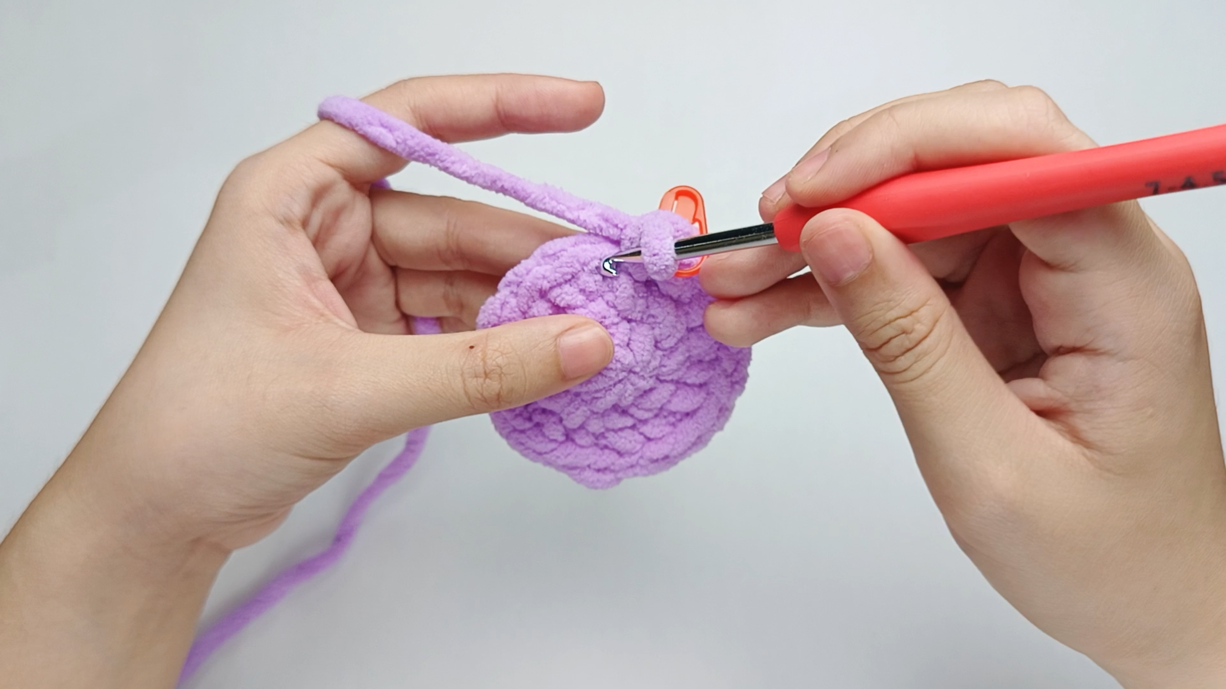 Hook back in: Insert your hook into the next stitch.