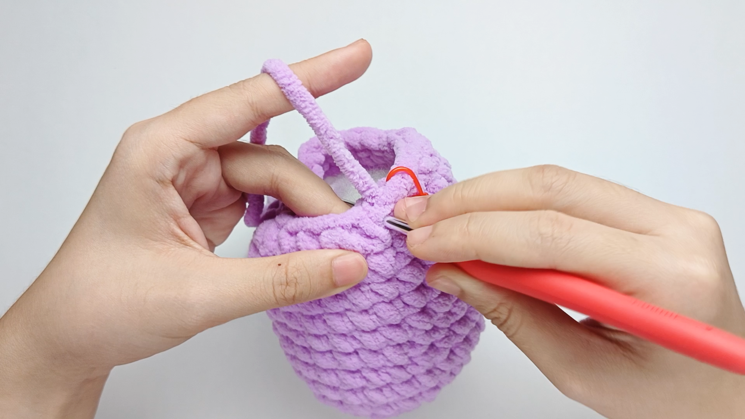 Hook back in: Insert your hook into the next stitch.