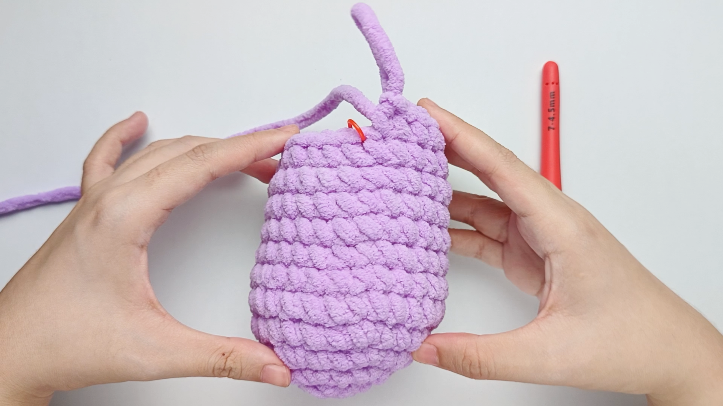 Make all your stitches: Crochet 1 single crochet (sc) in each stitch around.