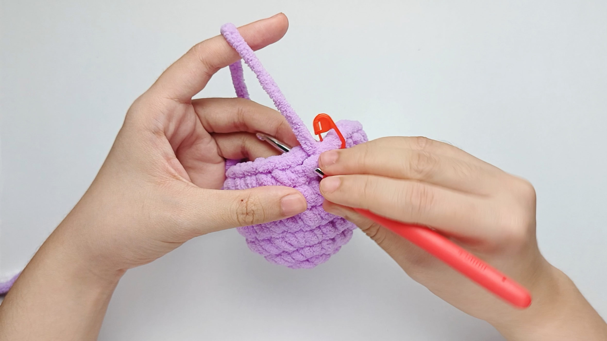 Hook back in: Insert your hook into the next stitch.