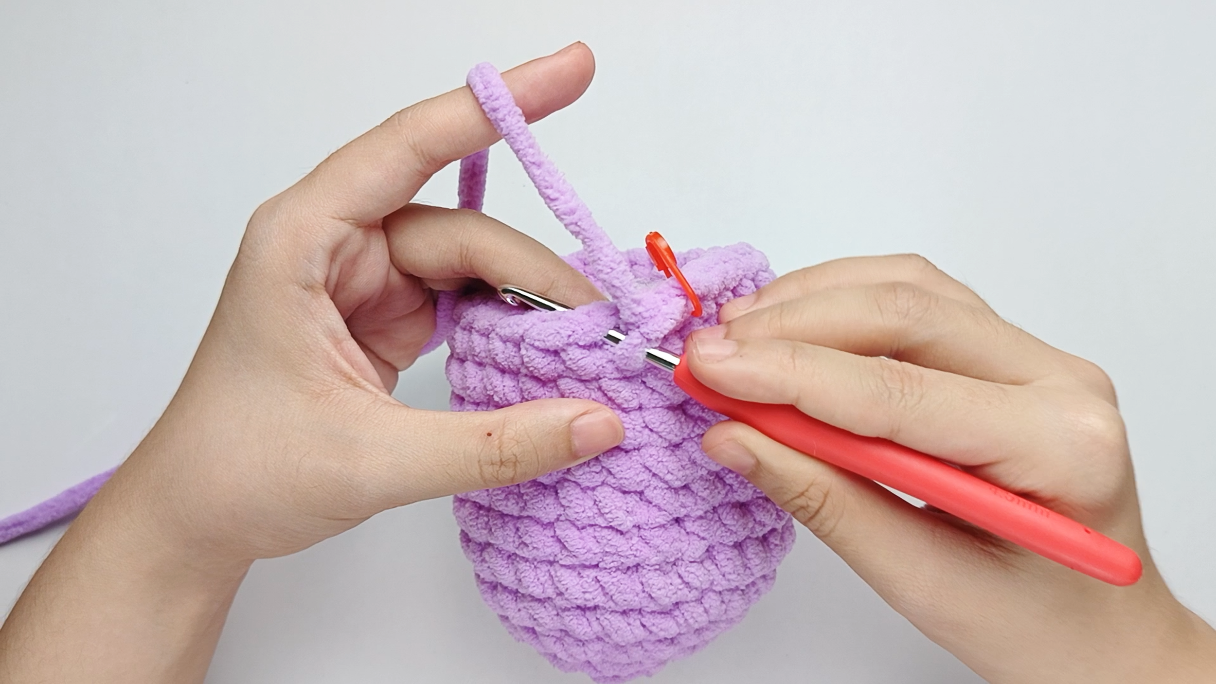 Hook back in: Insert your hook into the next stitch.