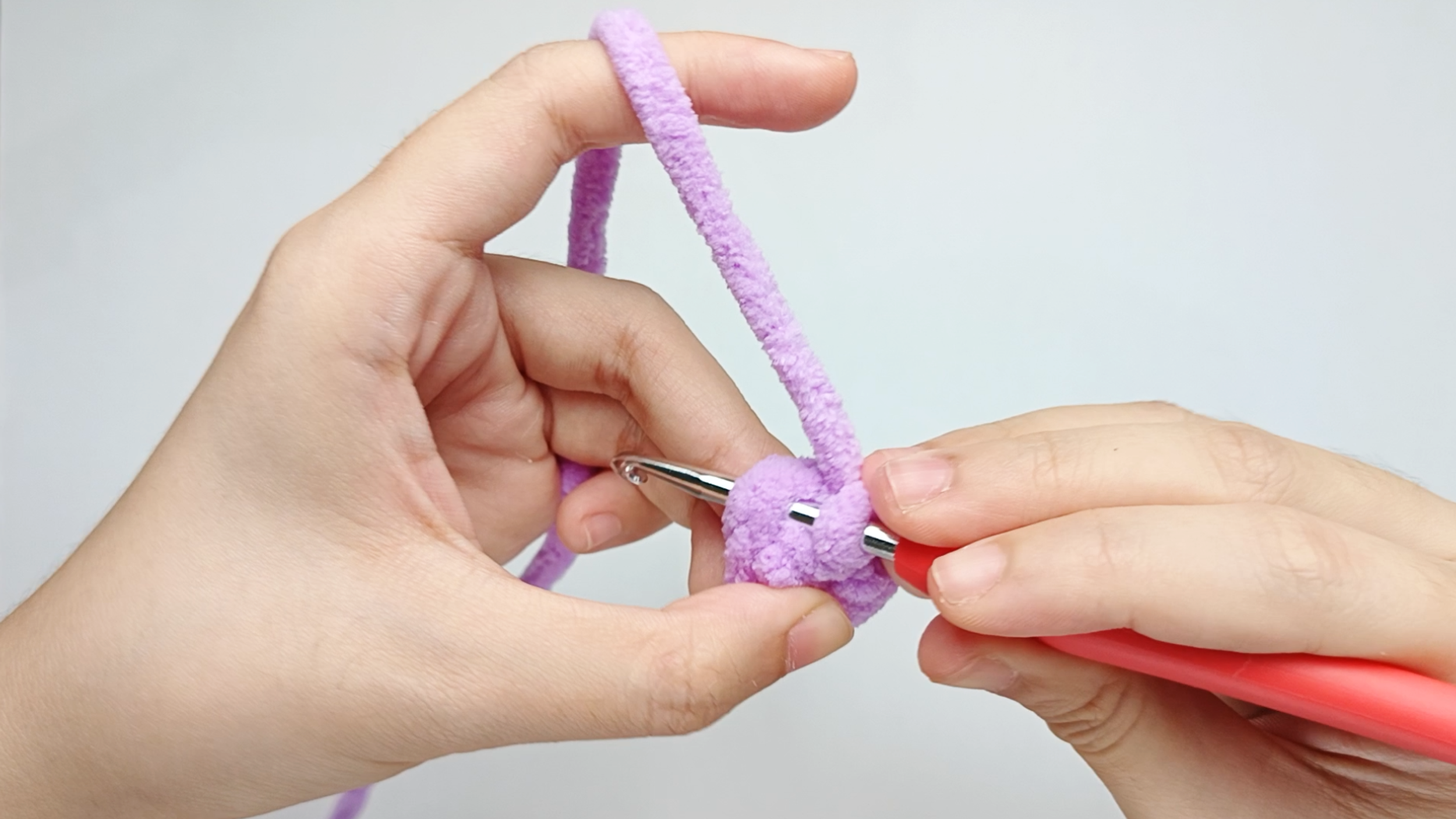 Hook back in: Insert your hook into the next stitch.