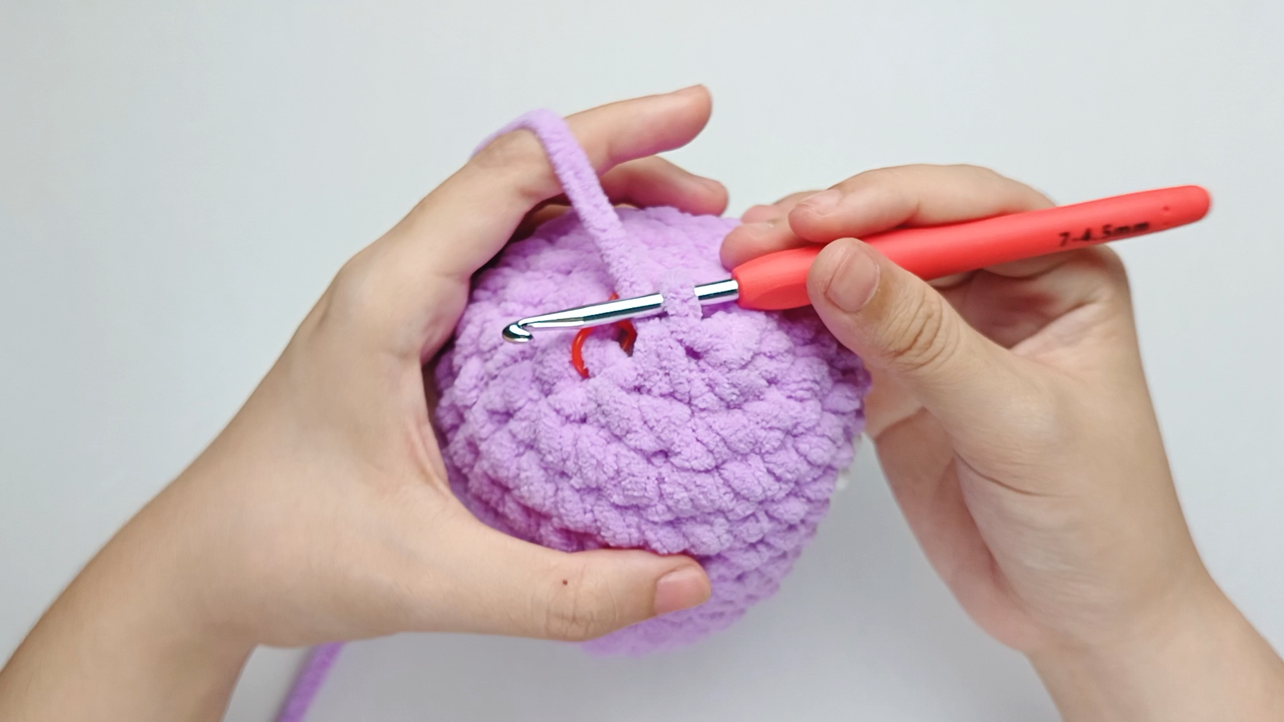 Make all your stitches: Crochet 1 decrease (dec) in each stitch around.