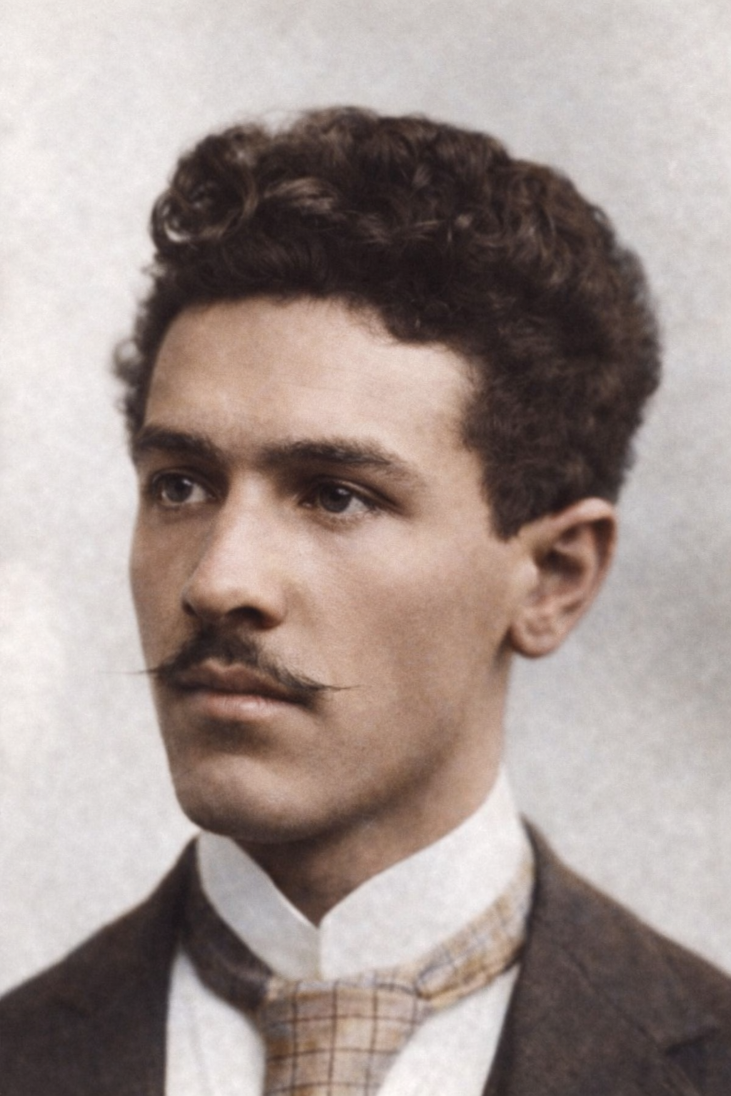 Albert Dupuis Colored picture with moustache