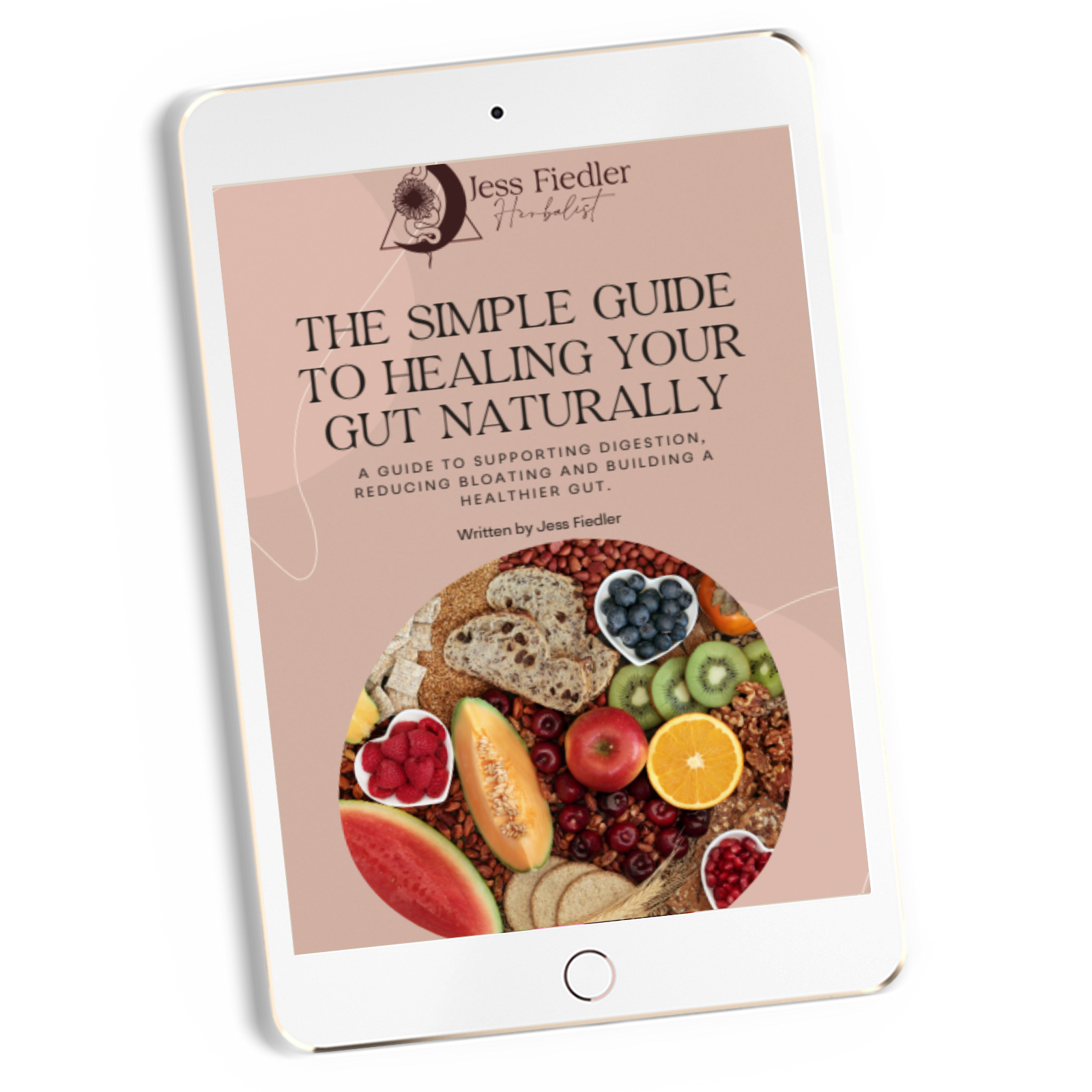 Free gut health guide by Jess Fiedler, Clinical Western Herbalist, helping people support digestion, reduce bloating and improve gut health naturally.