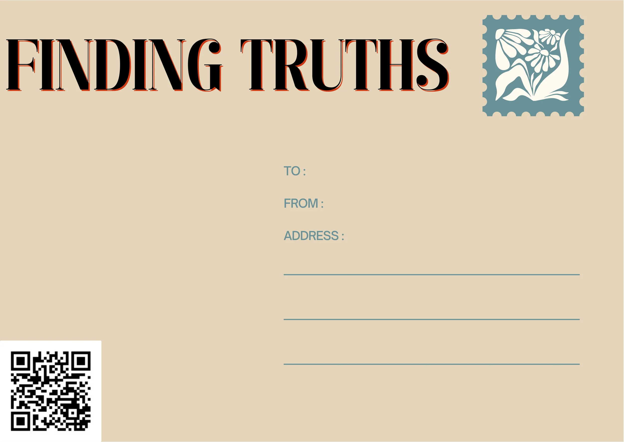 'Finding Truths' Vintage Postcard