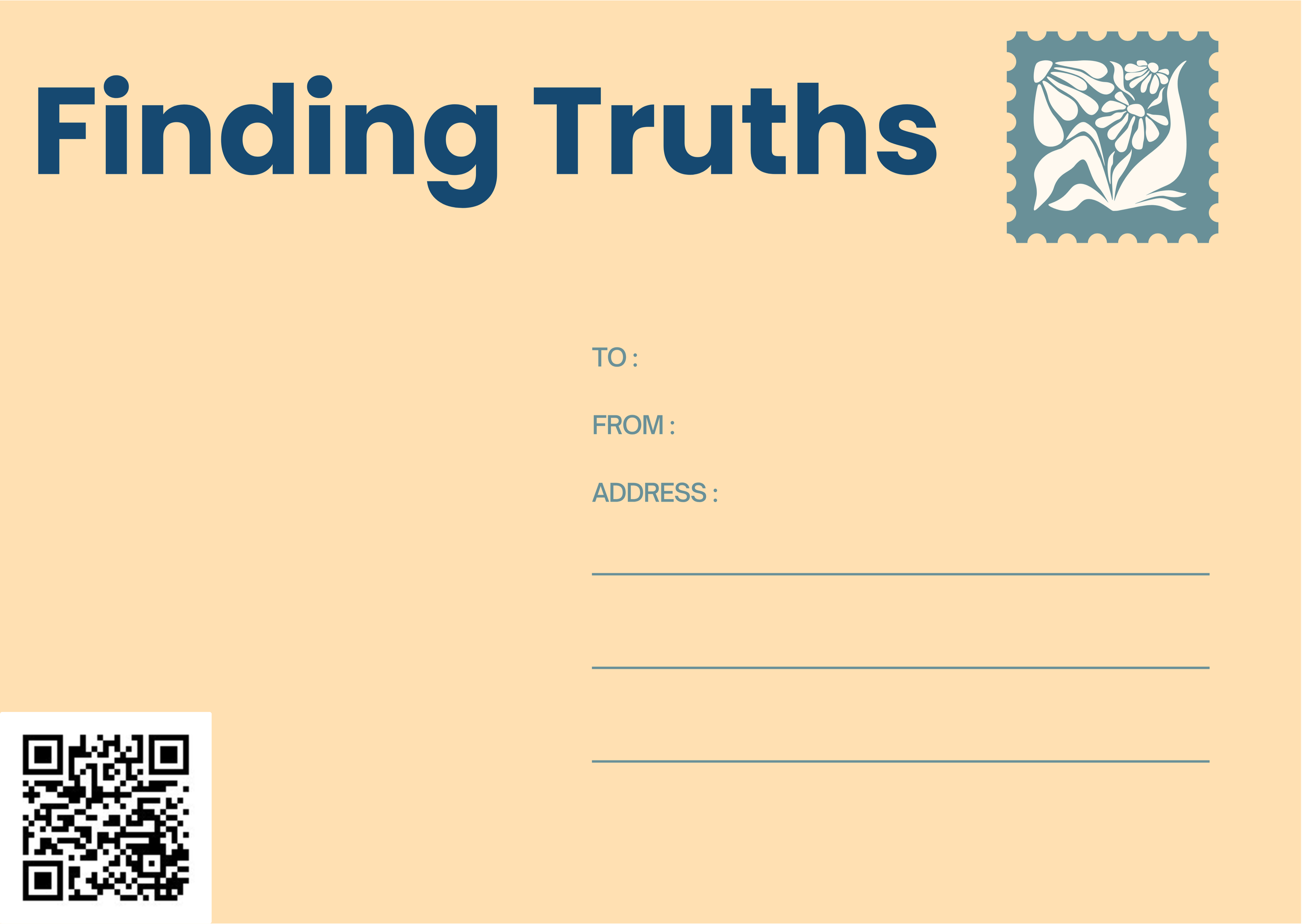 'Finding Truths' Postcard