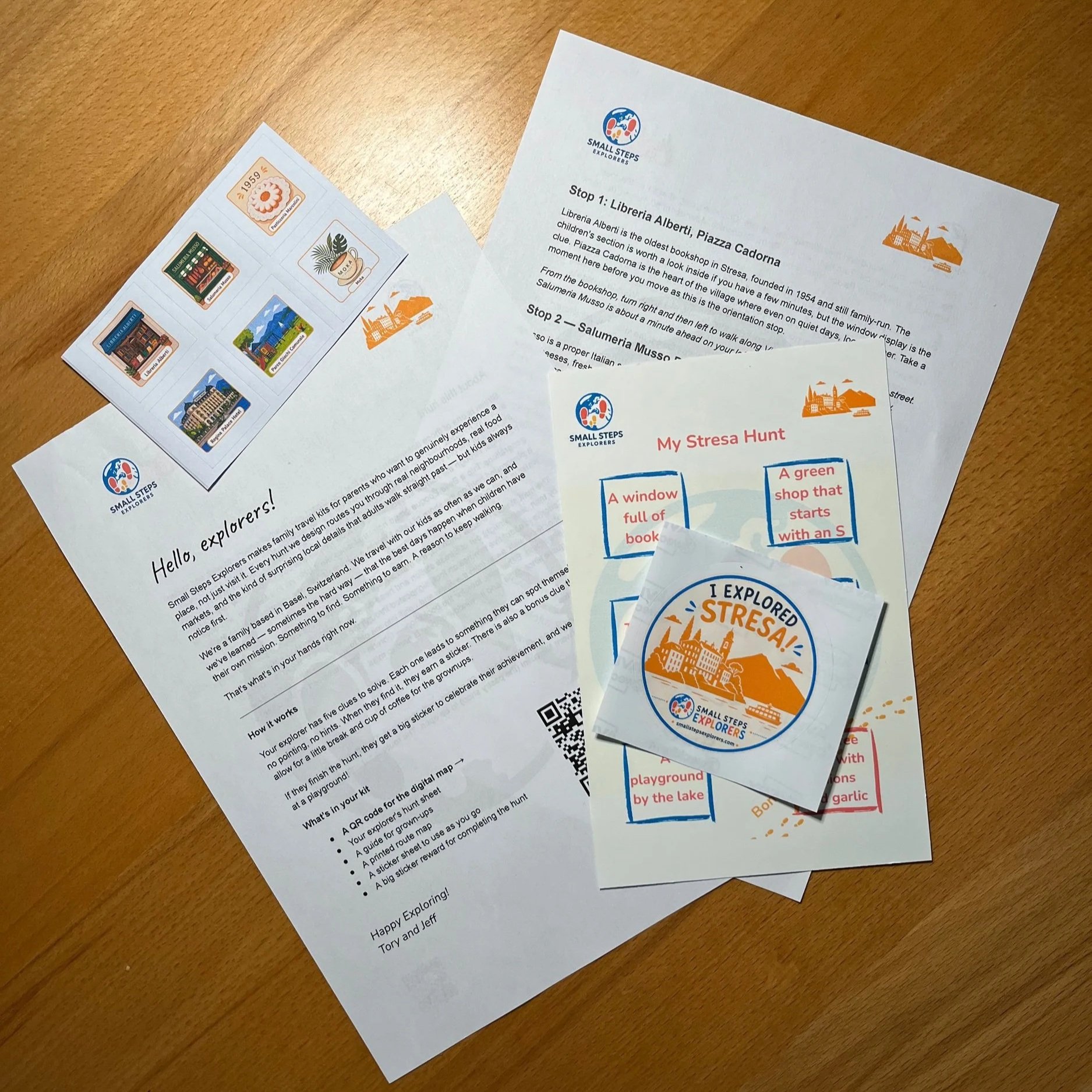 Scavenger hunt kit with explorer badge sticker, hunt sheet and grown-ups guide — Small Steps Explorers