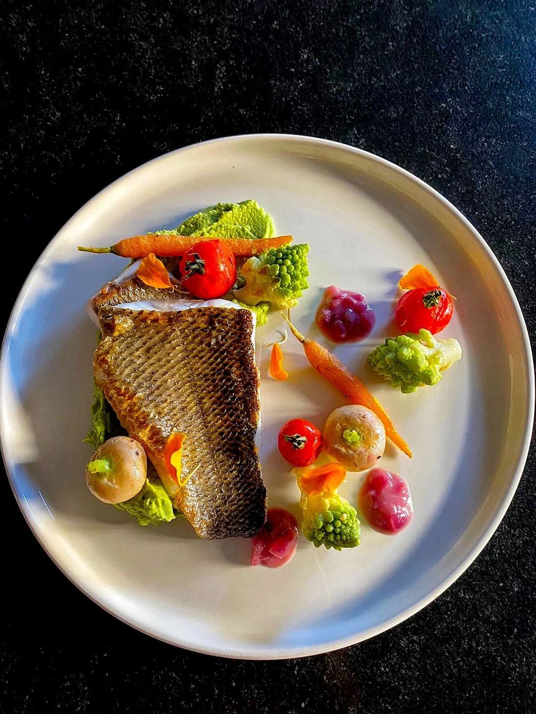 Assiette poisson légumes