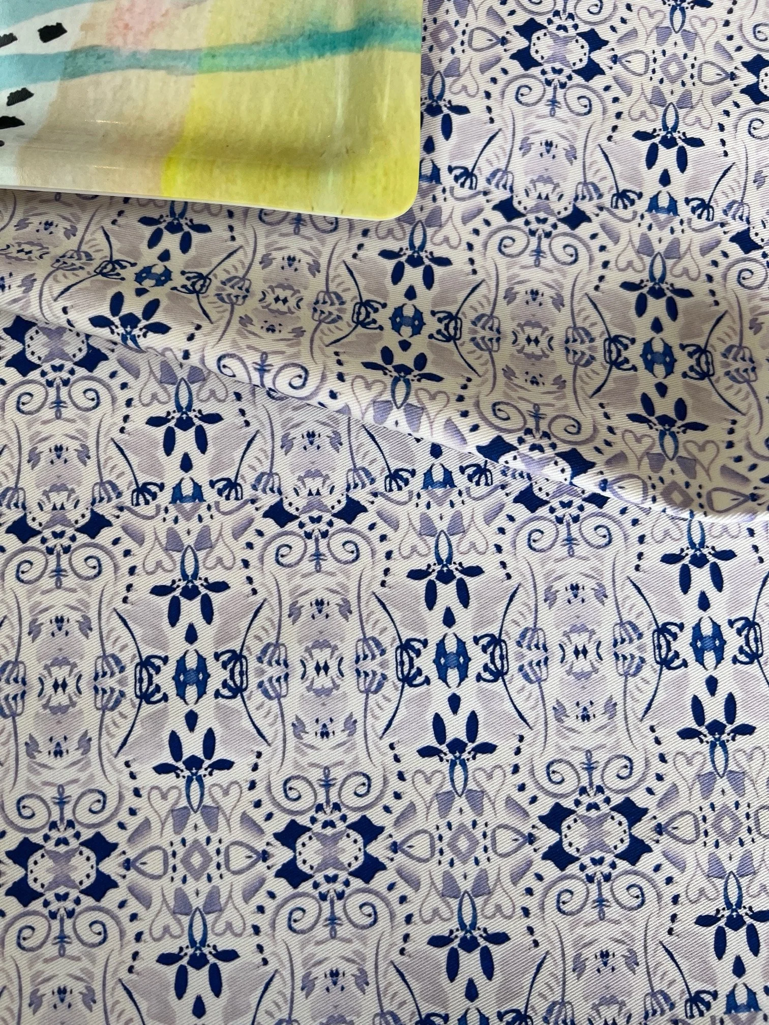 Blue & white teatowel