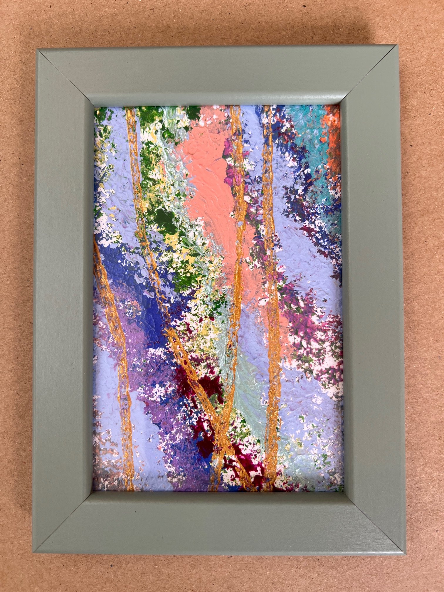 Mini framed abstract art - original artwork ready to hang