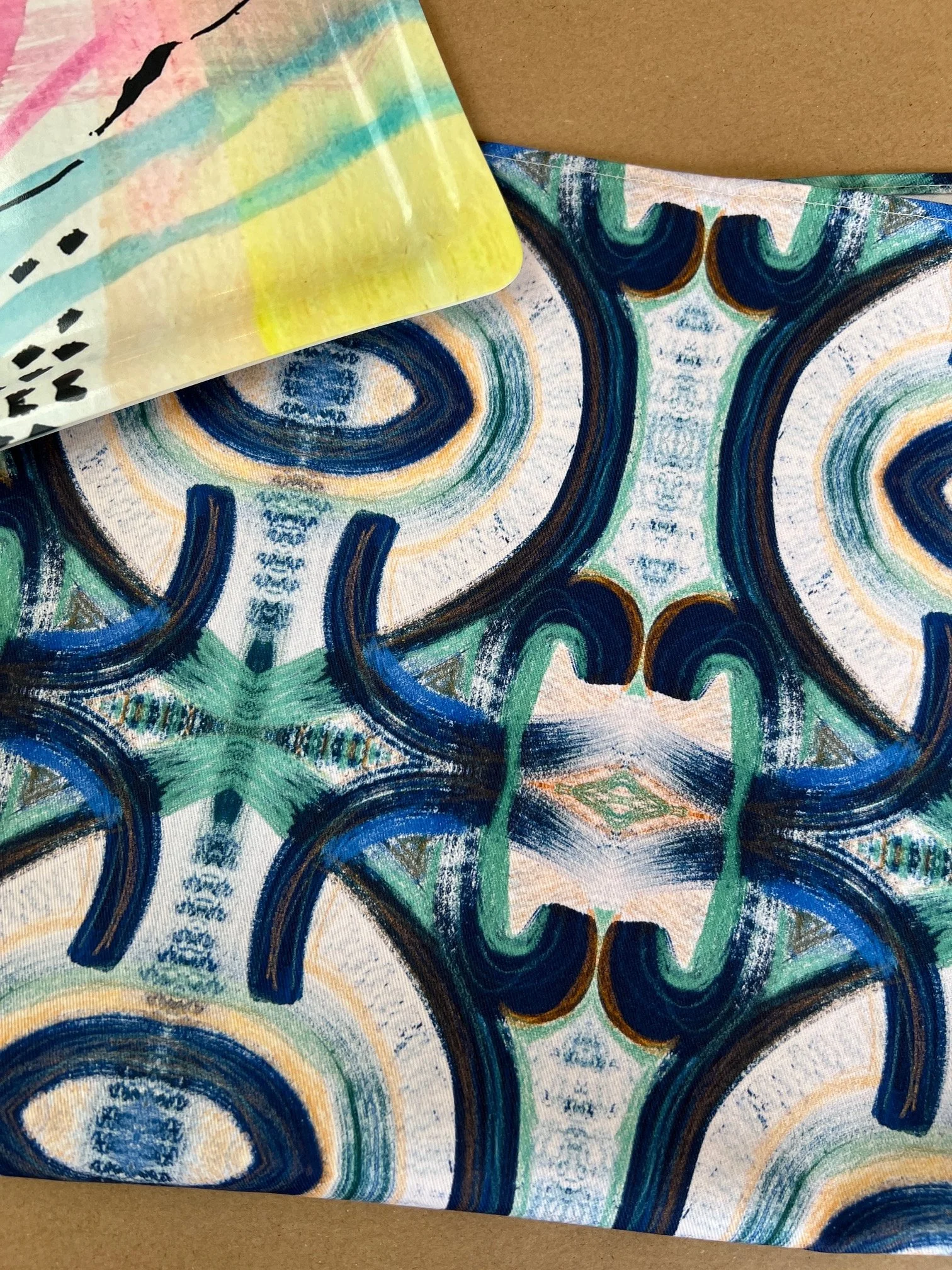 Graphic print teatowel - bold pattern taken from an original mixed media piece
