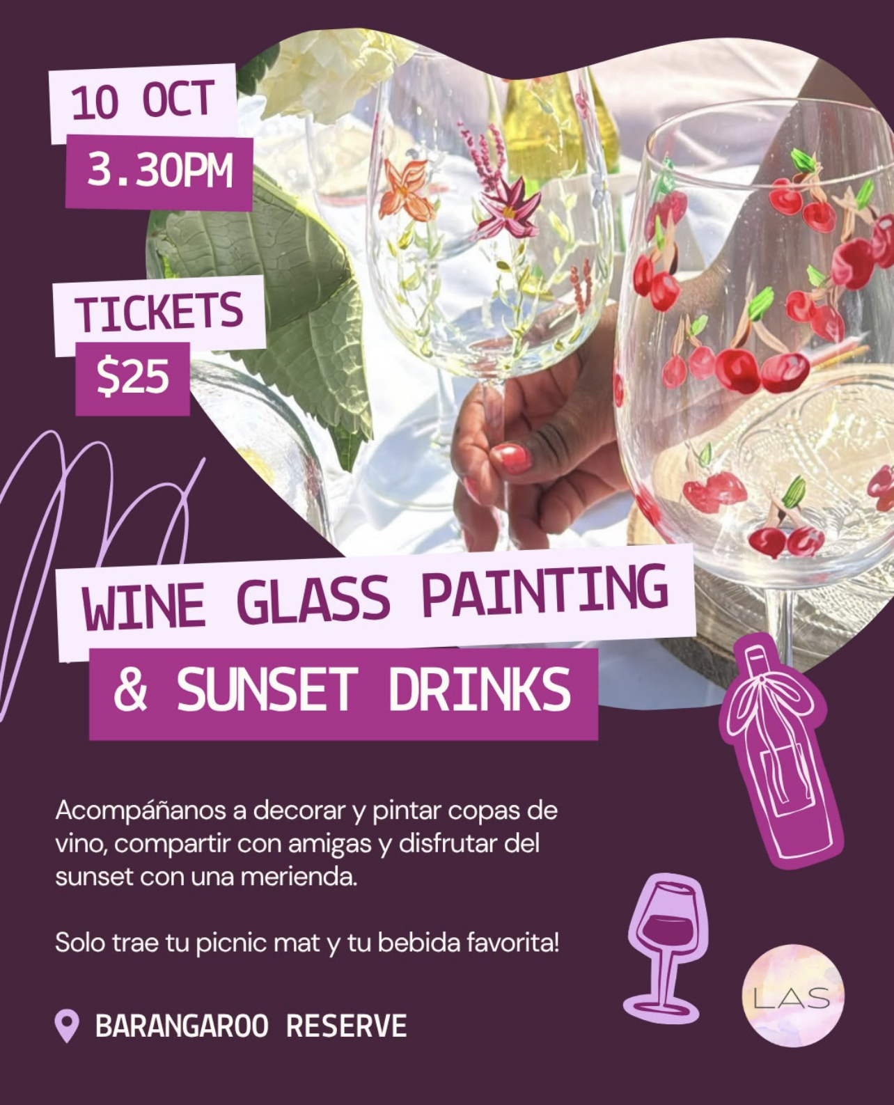 Arte, copas y sunset