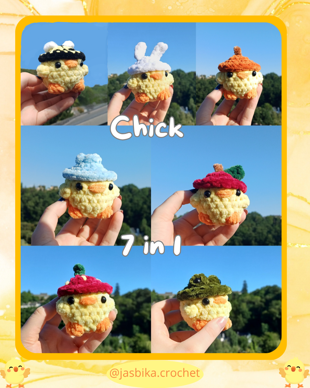 Patron des poussins à chapeaux