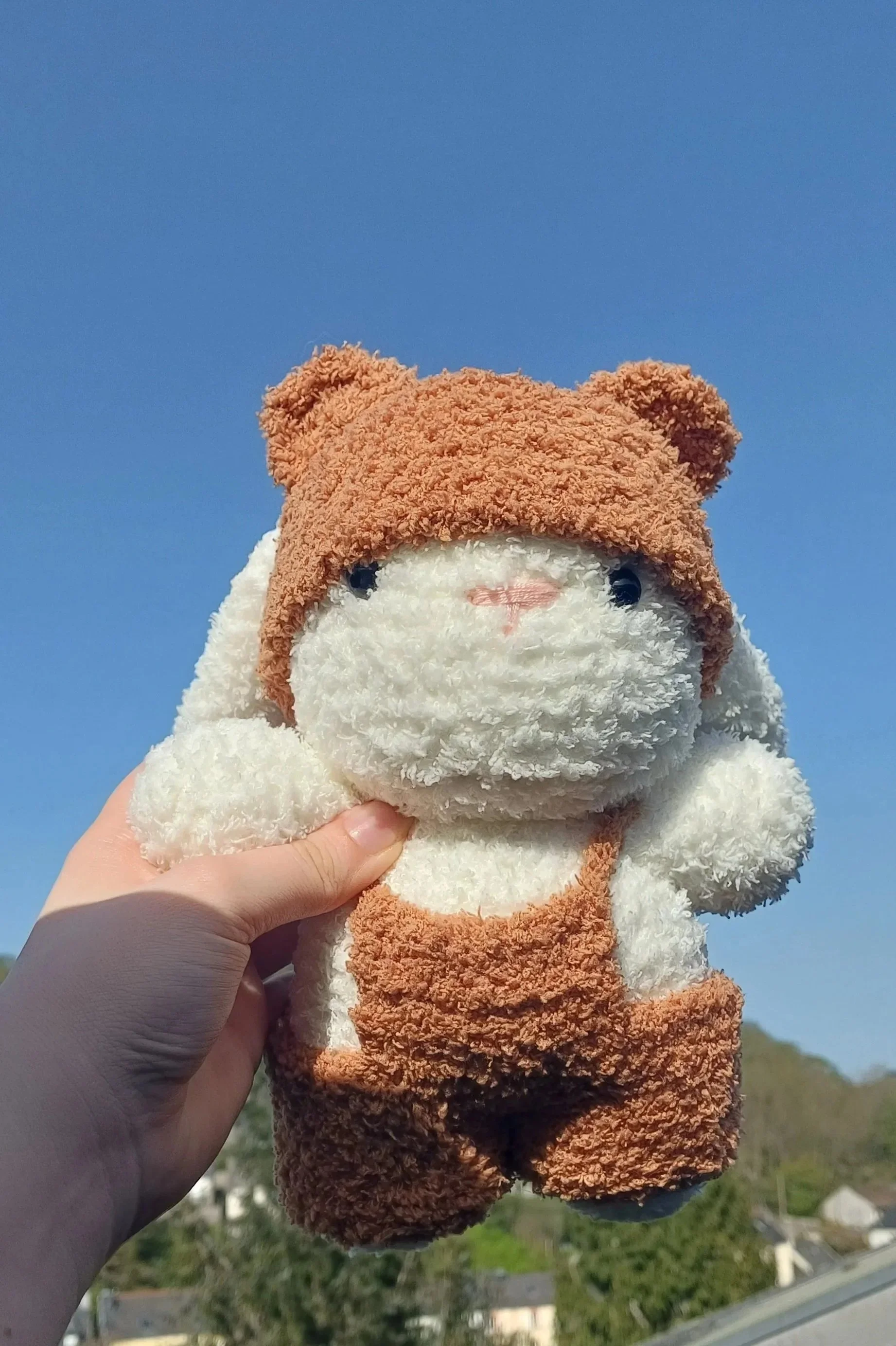 Lapin au Crochet Habillé en Ourson