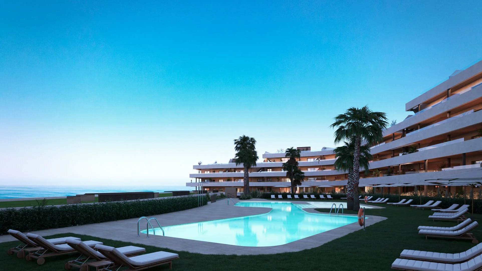 Maresol, La Duquesa Pool night KIWII.jpg