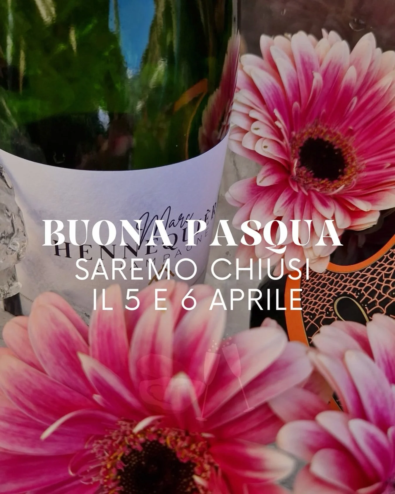 Buona Pasqua 
Saremo chiusi il 5 e 6 aprile