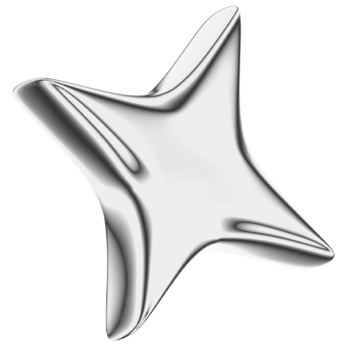 Y2K Silver Star | Collective Nous | Homepage | 3D Star | 3D Mesh | Star Design