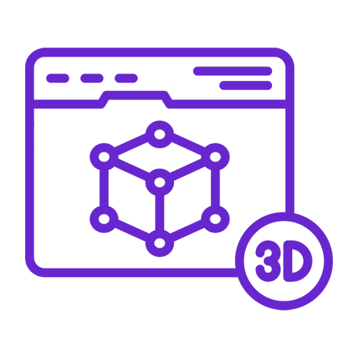 Icon of a 3D cube model displayed on a computer screen