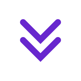 Three purple downward arrows stacked vertically, pointing down.