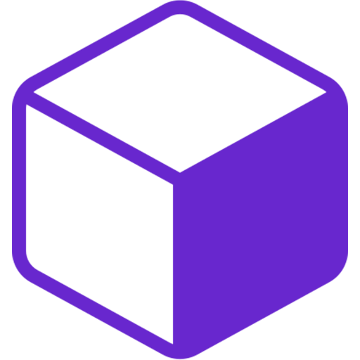 Isometric illustration of a purple cube