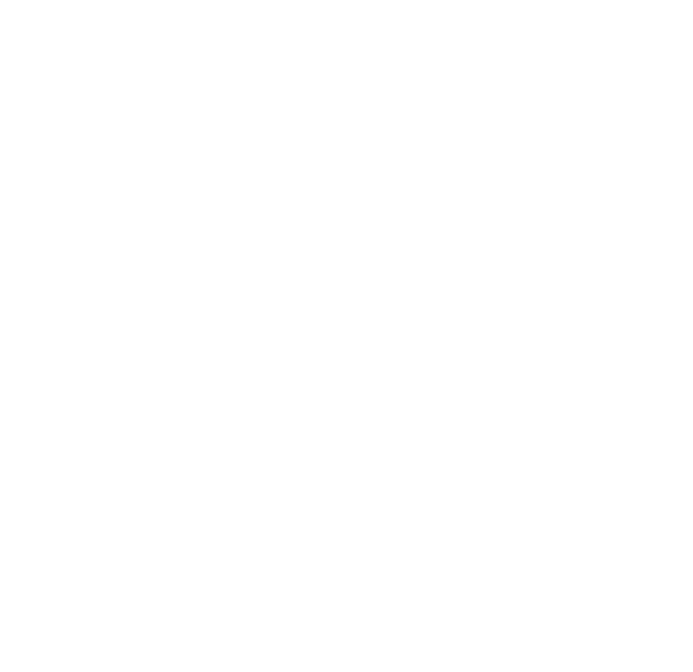 Line art of a woman's face silhouette within a circle, decorated with leaves and stars, on a black background.