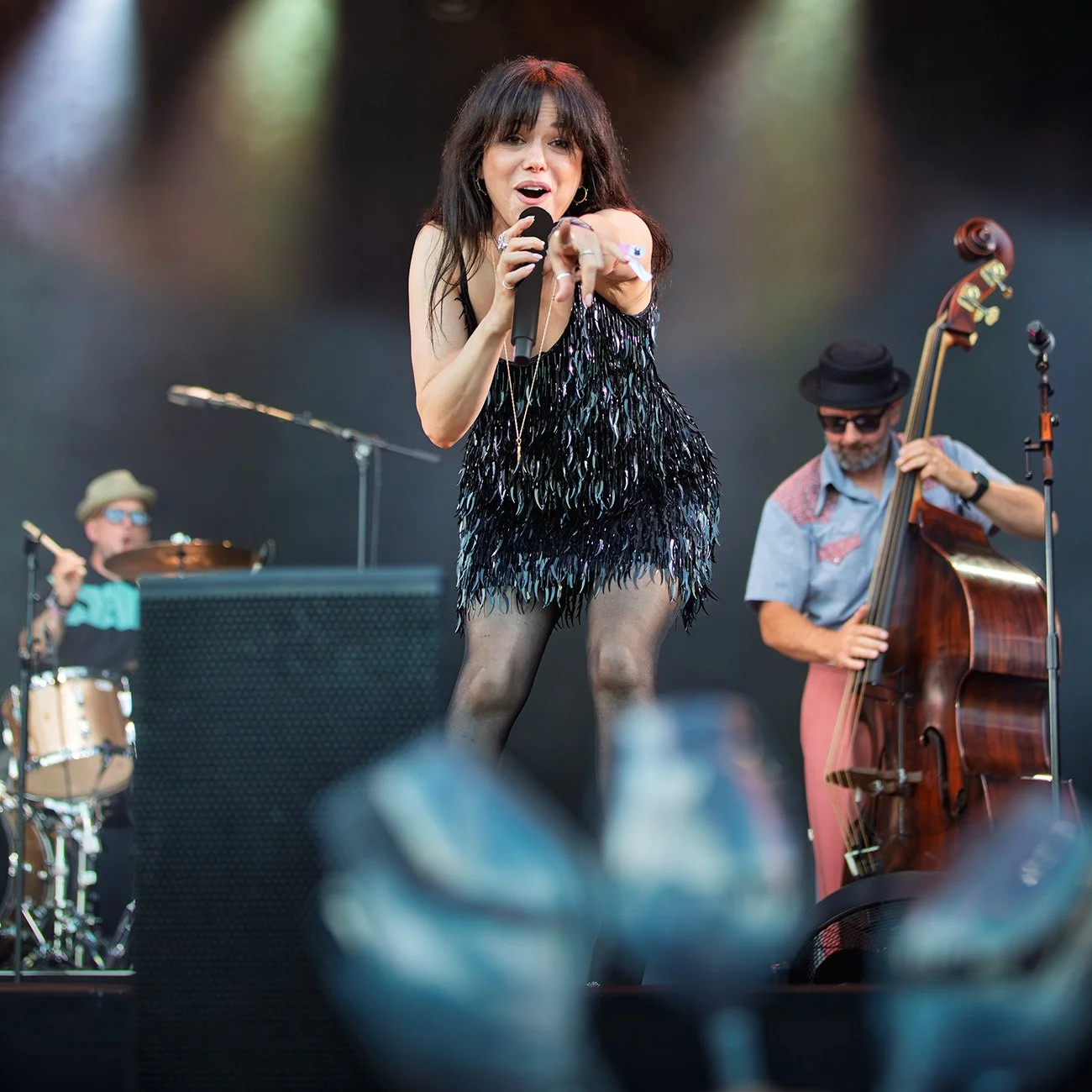 Imelda May performing live with her band at Pori Jazz 2026 in Finland.