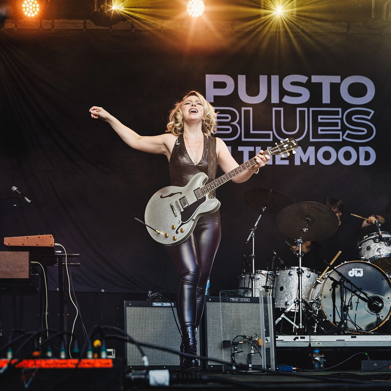 Samantha Fish on stage at Puistoblues Festival, Järvenpää, Finland, 2026.