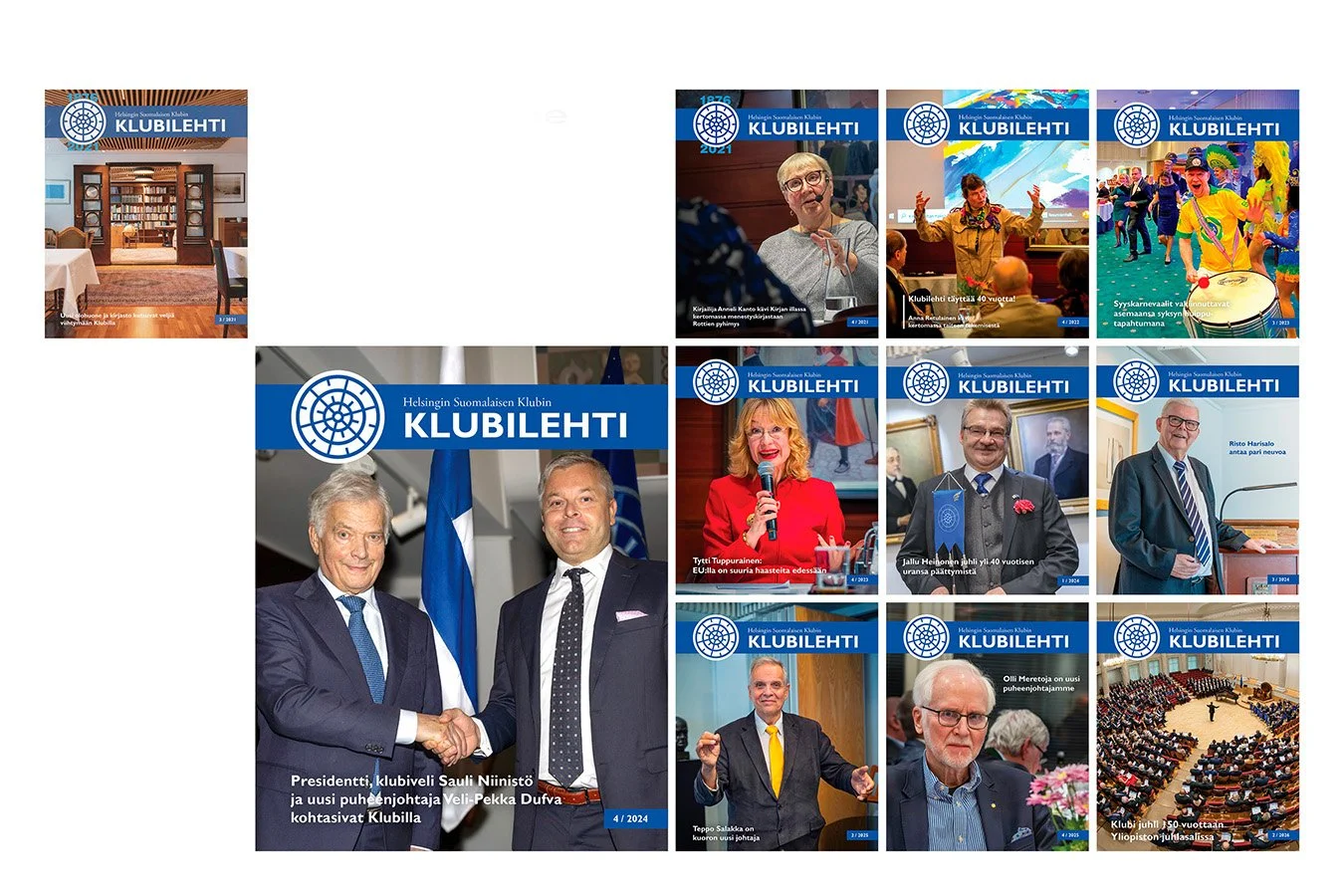 Magazine covers featuring portraits, event photography, interviews, cultural gatherings and formal occasions, photographed for a long-running publication between 2021 and 2025.