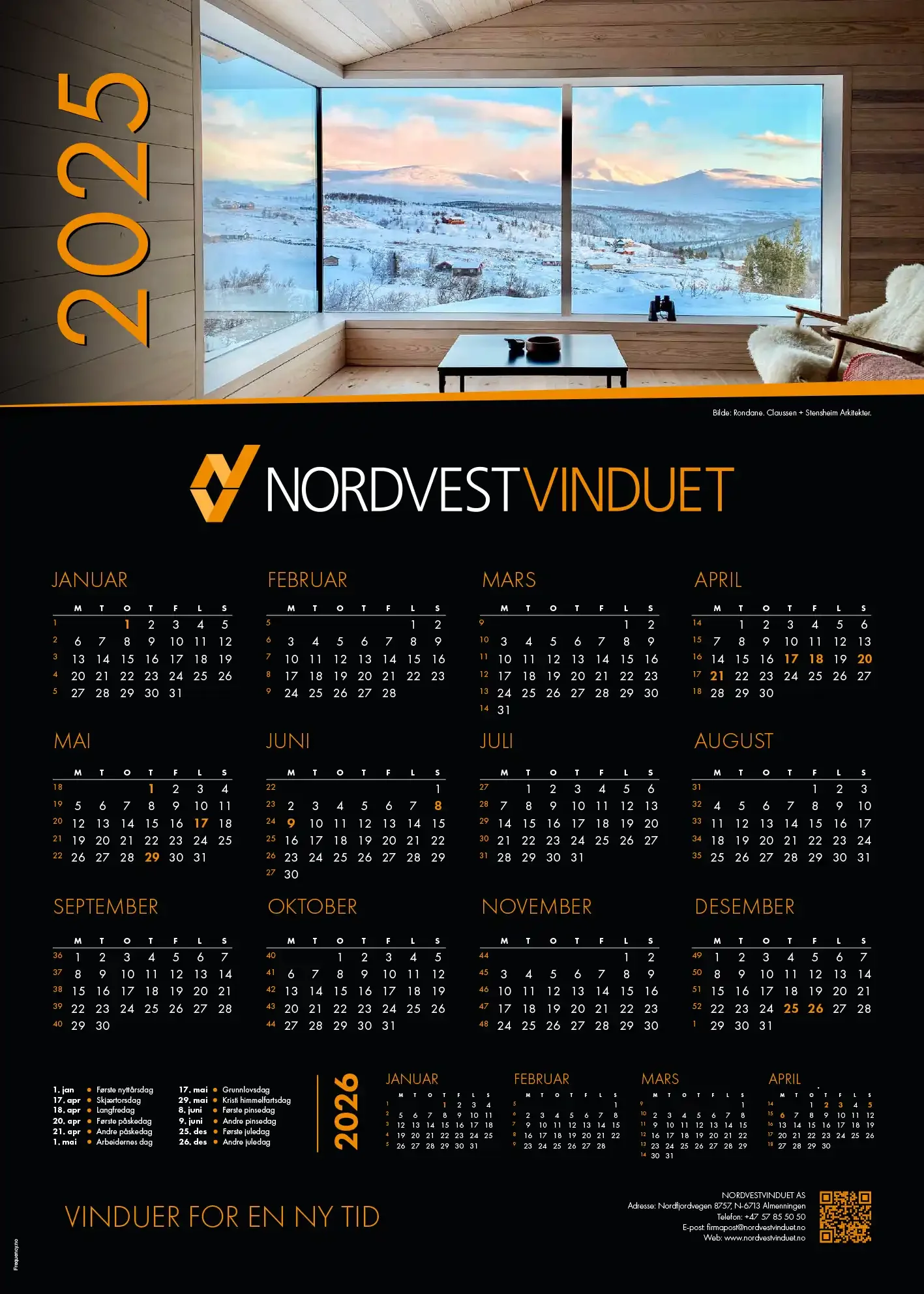 Logo, profil og grafisk design for Nordvestvinduet AS
