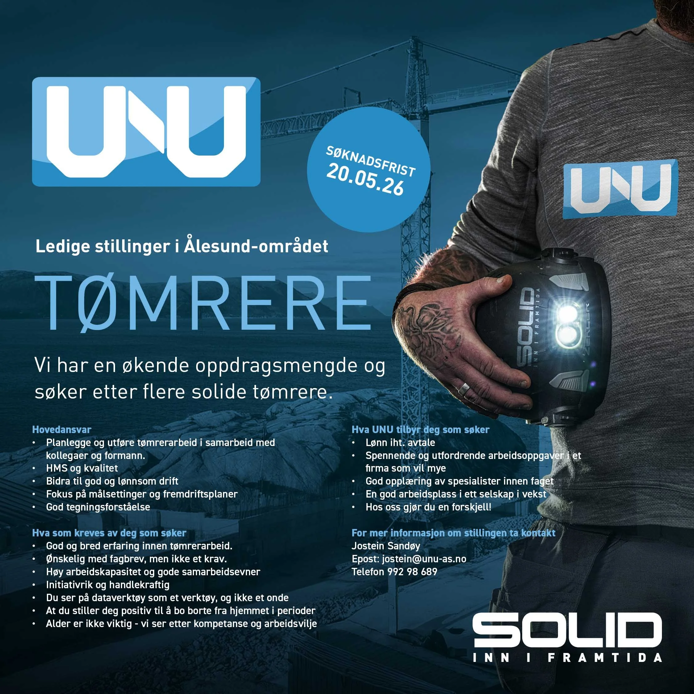 Logo, profil og grafisk design for UNU AS