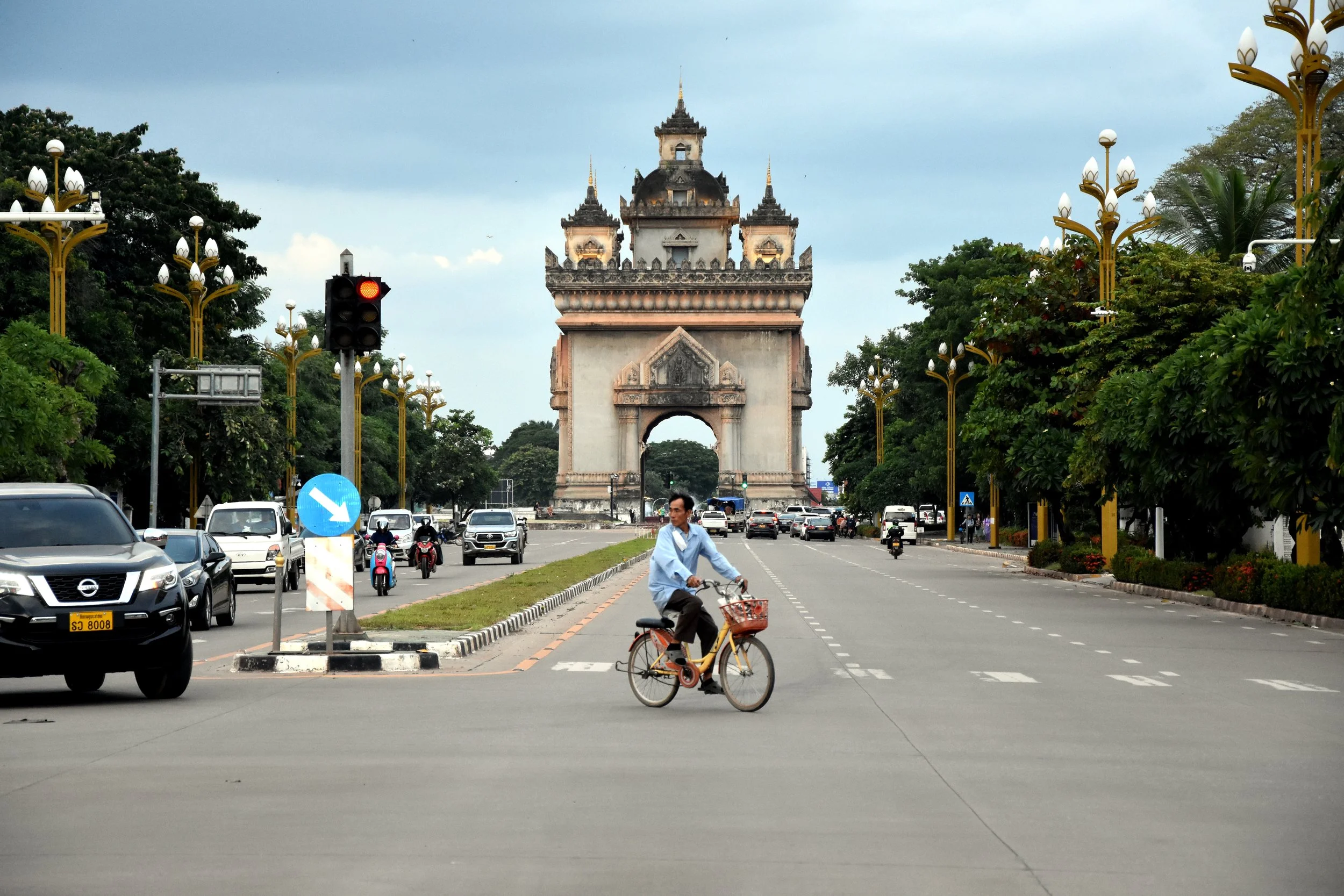 The Patuxai monument in Vientiane. The BBC, Aug 2023.