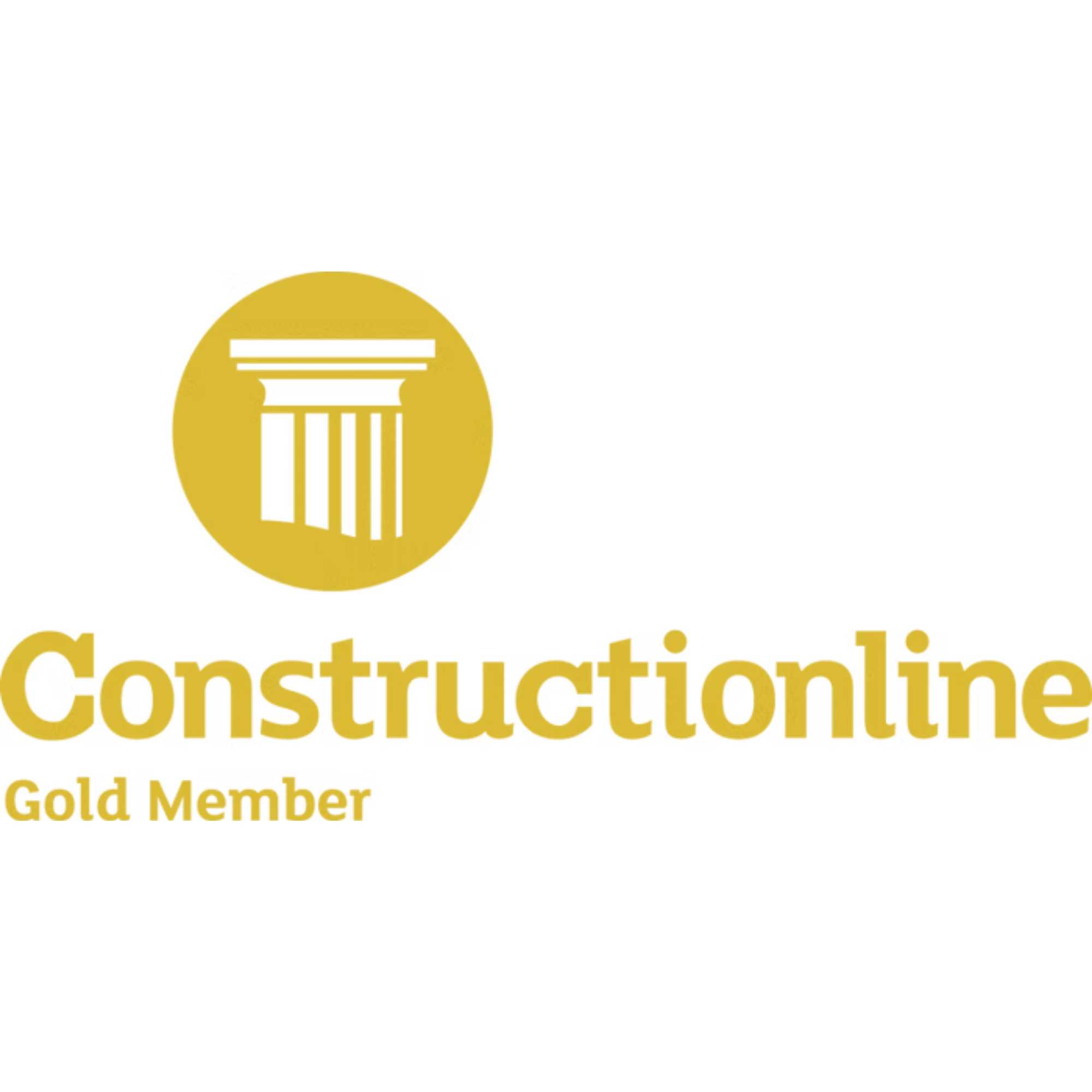 Gold logo with the words 'Constructiononline' and 'Gold Member' engraved on it.