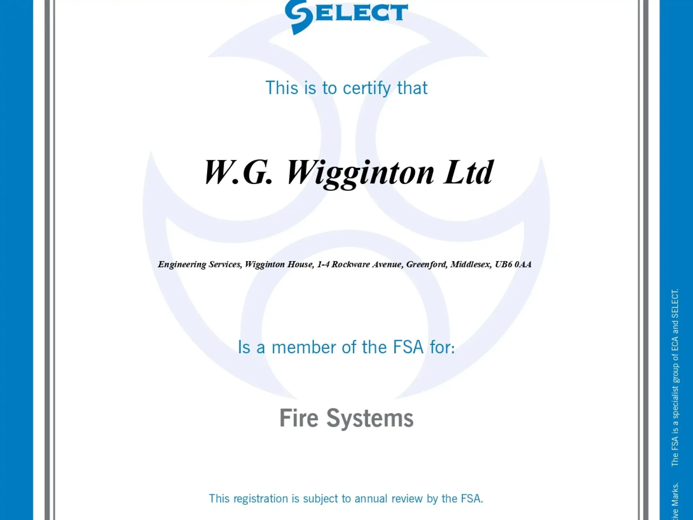 Fire Scheme with the Fire &amp; Security Association (FSA)
