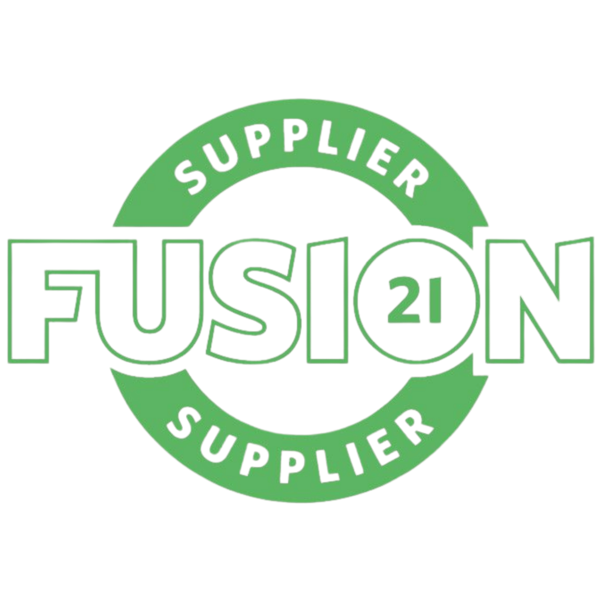 Green and black logo for a supplier certification program, featuring a circular emblem with the words "SUPPLIER" and other text.
